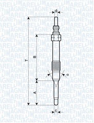 MAGNETI MARELLI Hõõgküünal 062900053304